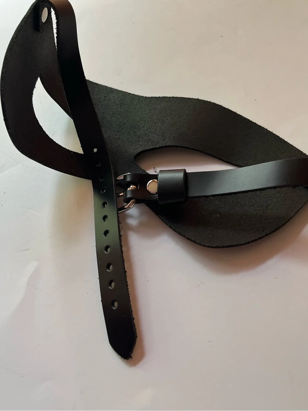 Dr. Harness Leather Domino Mask -NWT